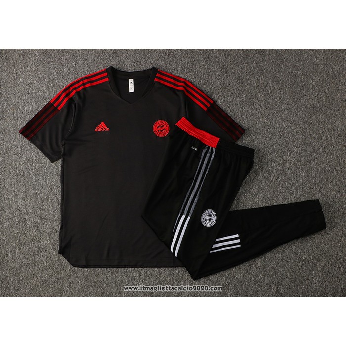 Tuta da Track Bayern Monaco Manica Corta 2021 2022 Grigio